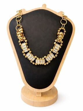 Gold Crystal Statement Necklace